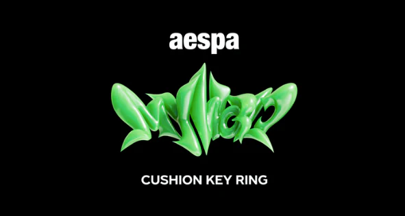 aespa Official MD "MY WORLD" Cushion Key Ring - Image 3