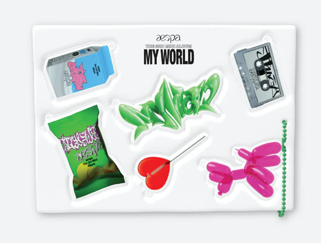 aespa Official MD "MY WORLD" Custom Soft Key Ring - Image 3
